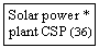 Szvegdoboz: Solar power * plant CSP (36) 

