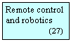Szvegdoboz: Remote control and robotics
                   (27)
